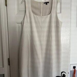 Banana Republic Sheath Dress White Pinstripe - Women's